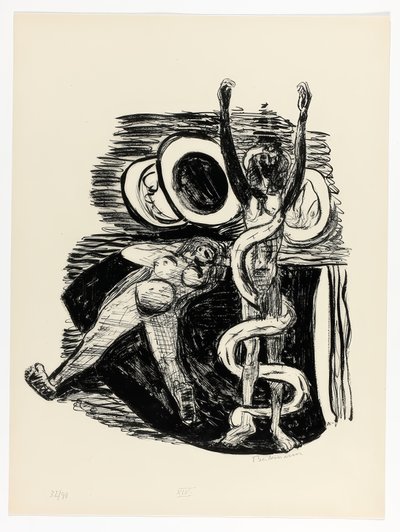 Människans fall, bild 14 från Day and Dream av Max Beckmann