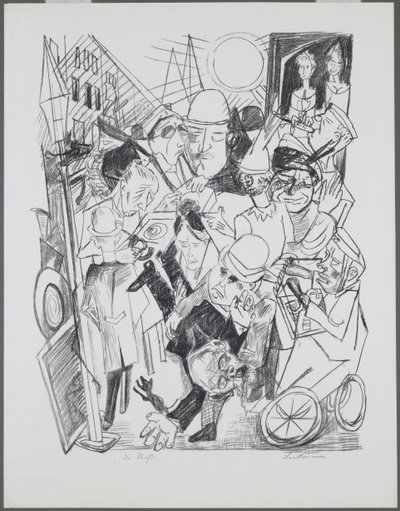 The Street, skylt 3 från portföljen "Hell" av Max Beckmann