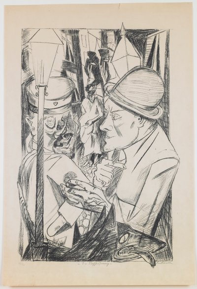 Vägen hem, tallrik 2 från serien "Hell" av Max Beckmann