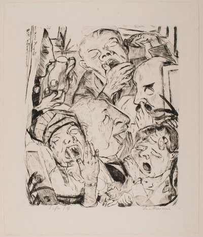 The Yawners, tallrik 7 från portföljen "Faces" av Max Beckmann
