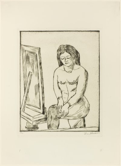 Toilette (före spegeln) av Max Beckmann