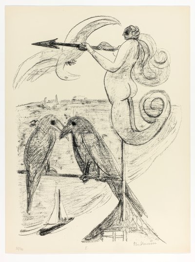 Weather-Vane, tallrik två från Day and Dream av Max Beckmann