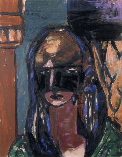 kvinna med mask; kvinna med mask av Max Beckmann
