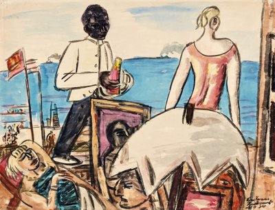 Zandvoort strandcafé av Max Beckmann