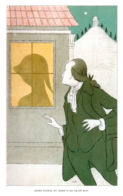 Goethe tittar på Lilis skugga på de blinda, 1904 av Henry Maximilian Beerbohm