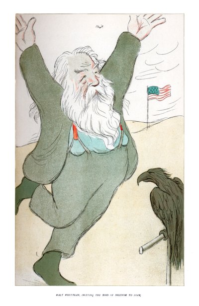 Walt Whitman, Inciting the Bird of Freedom to Soar, 1904. av Henry Maximilian Beerbohm