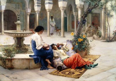 På Harems innergård, av Ferdinand Max Bredt