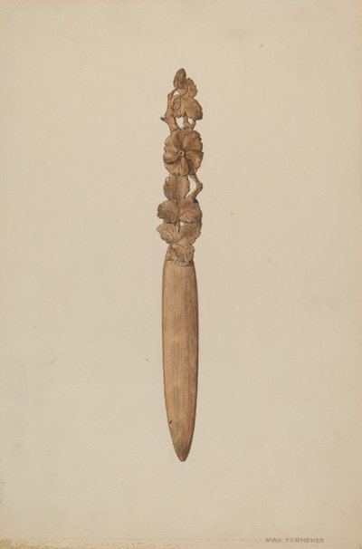 papperskniv, ca. 1938. av Max Fernekes