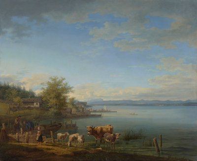 Starnbergs östra strand av Max Joseph Wagenbauer