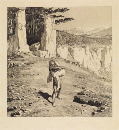 Adam (Eva och framtiden, opus III, blad 5) av Max Klinger