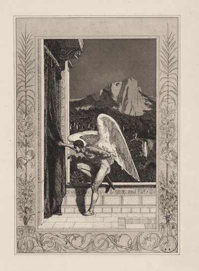 Amor kommer (Amor och Psyche, Opus V, blad 12) av Max Klinger