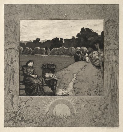 Barn, från On Death, Del I, Opus XI Kind, vom Tode, Del I, Opus XI, 1889. av Max Klinger
