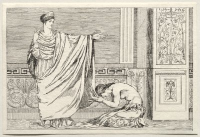 Cupid och Psyche: Psyche och Juno av Max Klinger