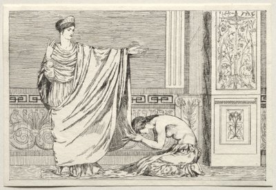 Amor och psyke: Psyche och Juno, 1880. av Max Klinger