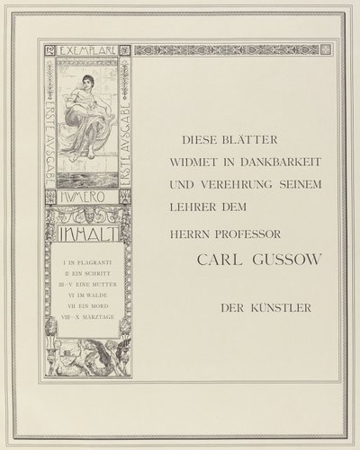 Dedikation, 1883. av Max Klinger
