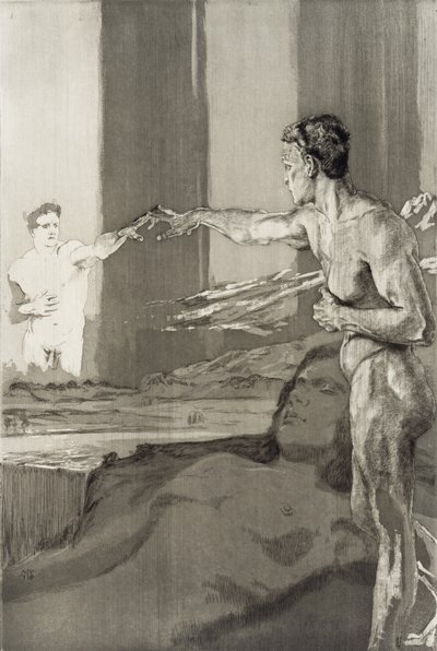 Der philosophe (Filosofen), nummer 3 av Max Klinger