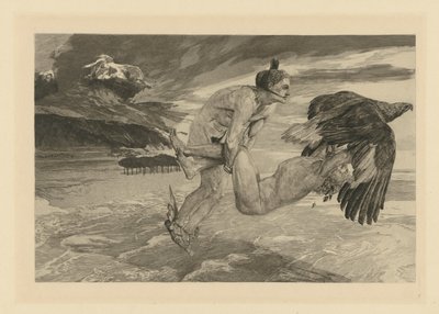 Bortrövandet av Prometheus (ur: Opus XII. Brahmsfantasi) av Max Klinger