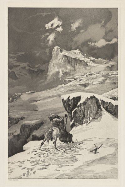 Intermezzi, Opus IV, Bl. 5: Kämpa mot kentaurer av Max Klinger