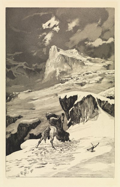 Kämpande kentaurer (Intermezzi, opus IV, blad 5) av Max Klinger