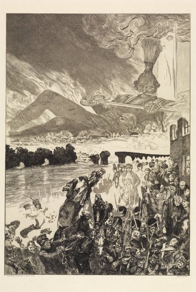 Krig (Om döden, andra delen, opus XI, blad 5) av Max Klinger