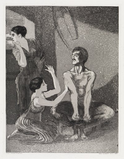 Flickan och Skytten (Tält, Opus XIV, del 1, nr 9) av Max Klinger