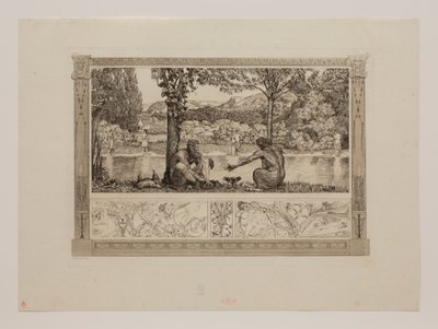 Narcissus och Echo I av Max Klinger