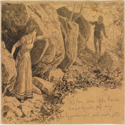 Narkissos och Echo I. av Max Klinger