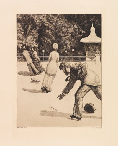 Opus VI, från Paraphrase on the Finding of a Glove, 1881. av Max Klinger
