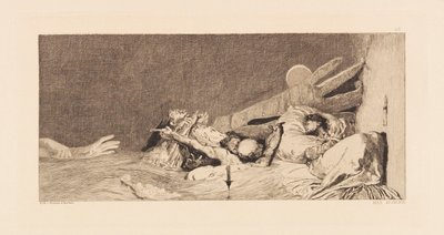 Opus VI, från Paraphrase on the Finding of a Glove, 1881. av Max Klinger