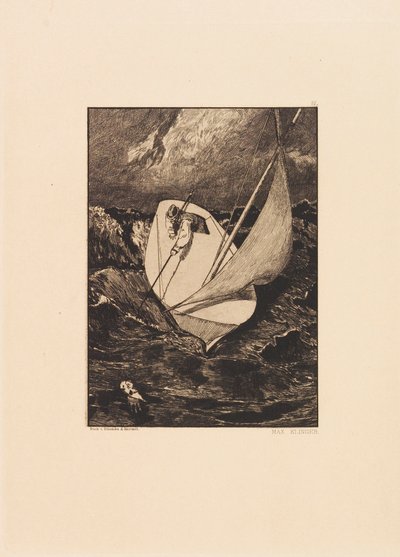 Opus VI, från Paraphrase on the Finding of a Glove, 1881. av Max Klinger