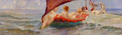 Venus i en snäckvagn. Del av väggdekorationen i Villa Albers i Berlin-Steglitz av Max Klinger
