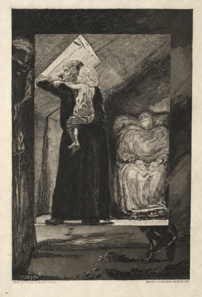 Vom Tode I, Opus II, 1889 nr. 9. av Max Klinger