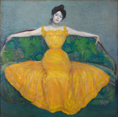 Dam i gult, 1899. av Max Kurzweil