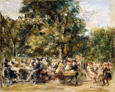 En trädgårdsrestaurang vid floden Havel; Gartenlokal an der Havel, 1933 av Max Liebermann