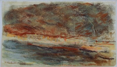 Kvällslandskap i Hamburg av Max Liebermann