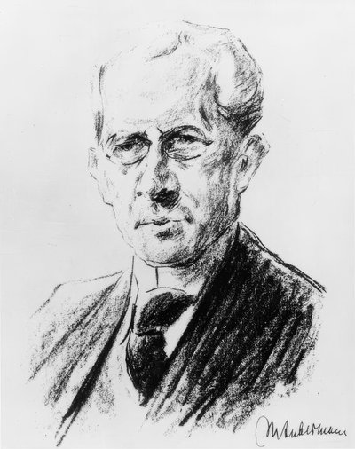 Arno Holz / lith av Max Liebermann av Max Liebermann