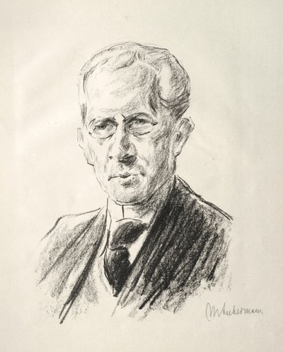 Arno Holz-mapp: Porträtt av Arno Holz, 1923. av Max Liebermann