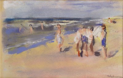 Beach, ca 1910 (kritteckning) av Max Liebermann
