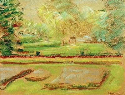 Blomsterterrass mot nordost av Max Liebermann