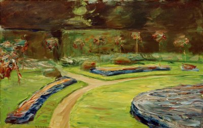 Rondellen i häckträdgården av Max Liebermann