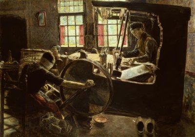 The Weaver av Max Liebermann