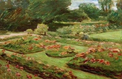 Blomsterrassen i Wannsee-trädgården i nordost av Max Liebermann
