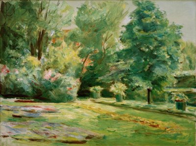 Blomsterterrassen i Wannseeträdgården i nordostlig riktning. av Max Liebermann