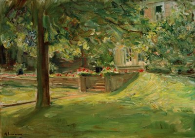 Blomsterterrassen i sydvästlig riktning / Wannseegarten av Max Liebermann