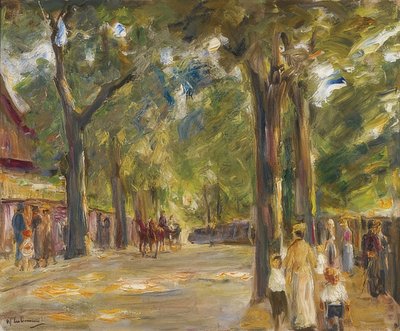 Den stora Seestrasse i Wannsee med vandrare av Max Liebermann