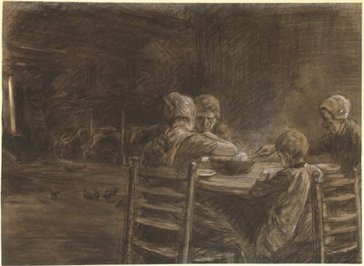 Östfrisiska bönder som äter kvällsmat av Max Liebermann