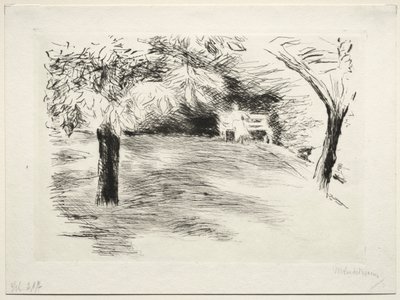 Trädgård i Wannsee, Tyskland. av Max Liebermann
