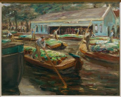 Grönsaksmarknad i Delft av Max Liebermann