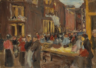 judiska kvarteren i Amsterdam; Judengasse i Amsterdam, Ecke Jodenbreestraat, 1905 av Max Liebermann