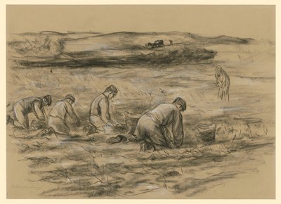 Potatisgrävare i Zandvoort av Max Liebermann